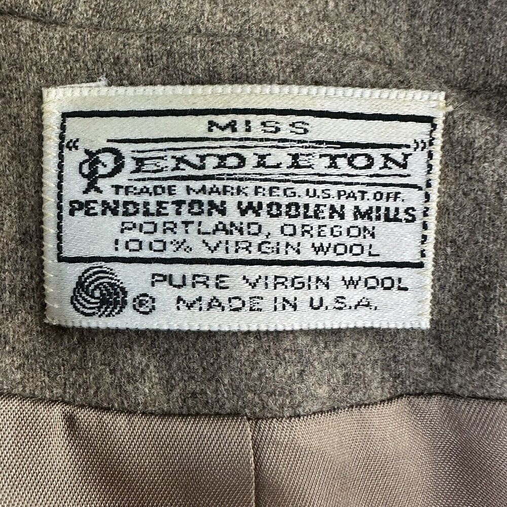 Miss Pendleton Brown Wool Single Button Blazer Ja… - image 3